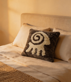 Hand Tufted Sheep Pillow Cover, Merino Sheepskin Cushion Cover, Boho Farmhouse Decor