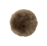 Round Sheepskin Seat Cushion - Non-Slip Merino Long Wool Seat Pad for Ultimate Comfort and Support