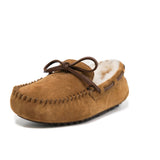 SHEEPSH Women's Moccasins Fur Lined Shoes with Bow Tide