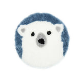 Sheepskin Cushion-Polar bear pattern