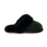 Women's sheepskin slippers Black 100% natural Australian merino sheepskin Genuine Shearling Sheepskin Slippers House Slippers