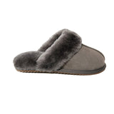 Women's sheepskin slippers Grey 100% natural Australian merino sheepskin Genuine Shearling Sheepskin Slippers House Slippers