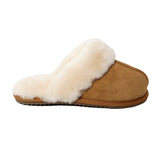 Women's sheepskin slippers Chestnut 100% natural Australian merino sheepskin Genuine Shearling Sheepskin Slippers House Slippers